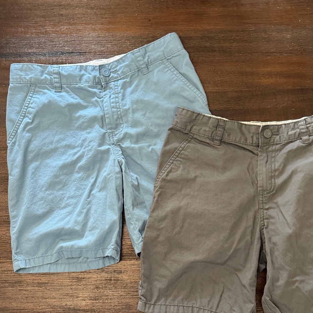 Cat & Jack BoyFlat Front Shorts in Light Blue and Brown